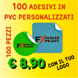 100 adesivi in pvc fxmakerprint